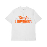 King's Hawaiian white tee with logo graphic, front King's Hawaiian white tee with logo graphic, front