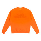 King's Hawaiian orange crewneck with embossed logo on the chest, front King's Hawaiian orange crewneck with embossed logo on the chest, front