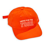 Image of the front of King's Hawaiian "Here For The Food" Hat on white