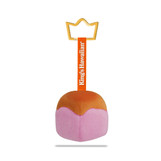 Image of King's Hawaiian Ube Coconut Roll plush bag charm on white background