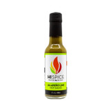 Bottle of Hi Spice Jalapeño Lime, 5 oz on white background