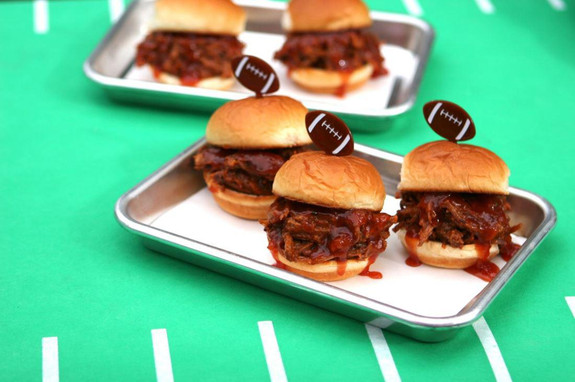 Smoked Bacon BBQ Sauce Slow Cooked Tri Tip Sliders