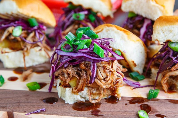 Pineapple Char Siu Pulled Pork Sliders