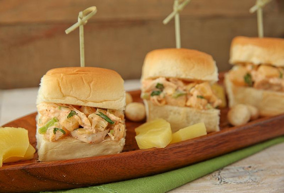 Hawaiian Chicken Salad Sliders