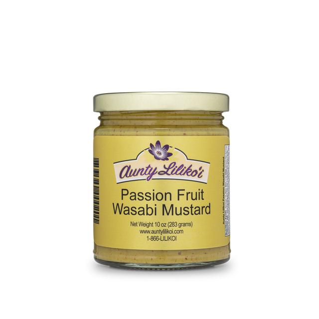 aunty lilikoi Passion Fruit Wasabi Mustard, 10 oz