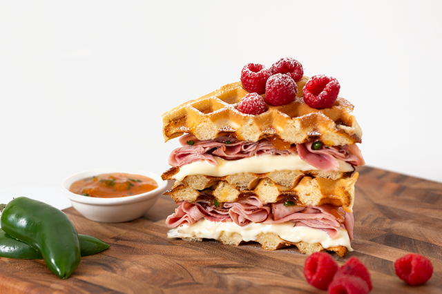 Waffled Monte Cristo & Jalapeno Jam Sandwich