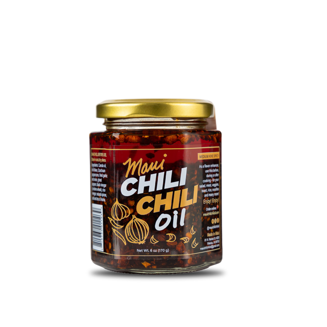 Medium Kine Spicy Maui Chili Chili Oil, 6 oz