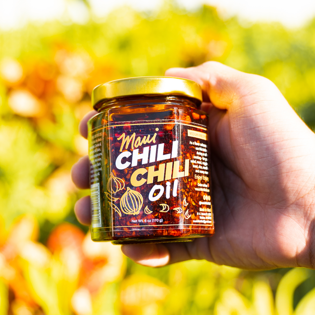 Medium Kine Spicy Maui Chili Chili Oil, 6 oz