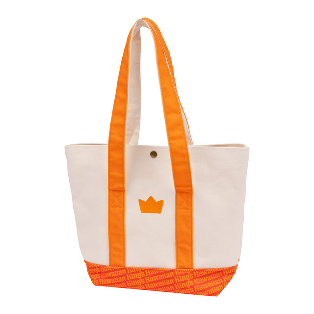 King's Hawaiian mini tote bag with crown graphic and wordmark, front