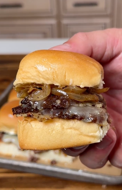 Smash Patty Melt Sliders