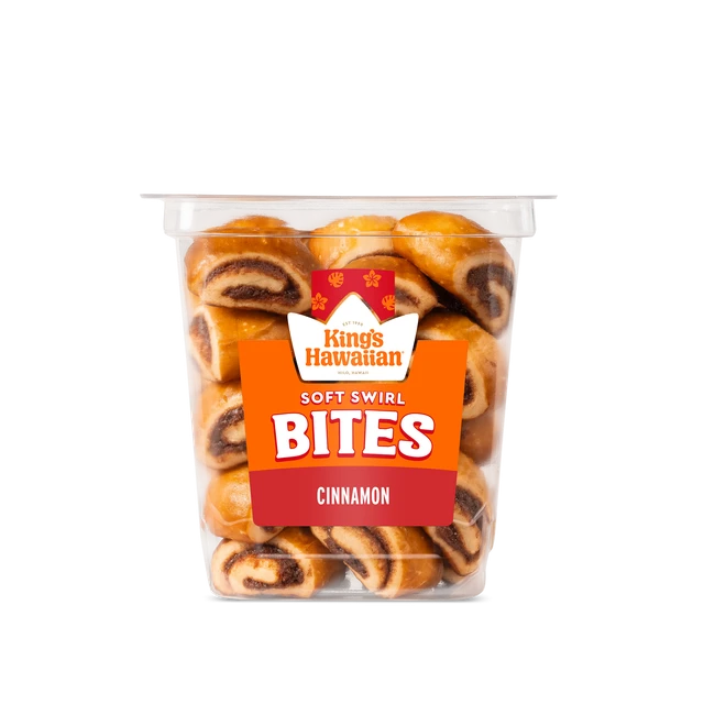 Tub of Soft Swirl Cinnamon Bites​, 10.2 oz on white background