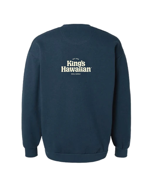 Back of of King’s Bakery Sign Heritage Crewneck on white background