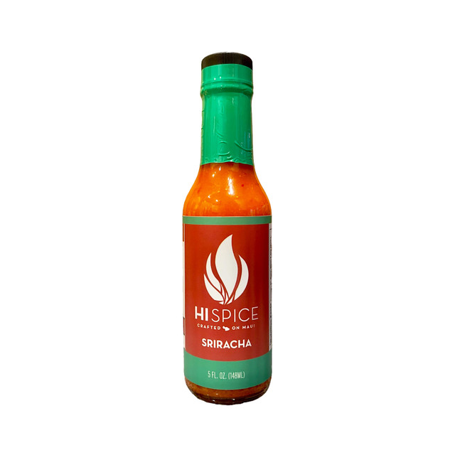Bottle of Hi Spice Sriracha, 5 oz on white background