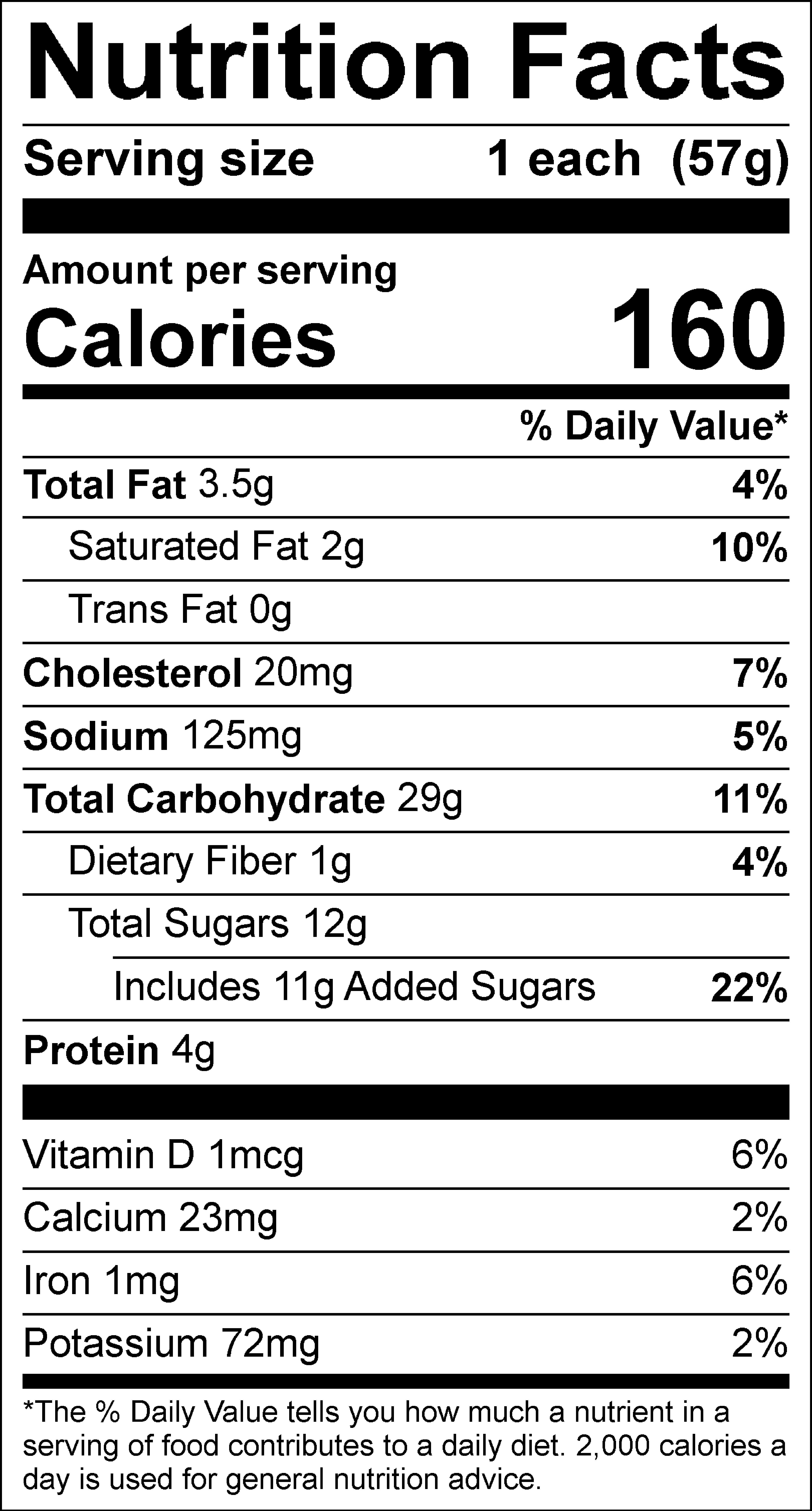 nutritional label of strawberry guava swirl on the go