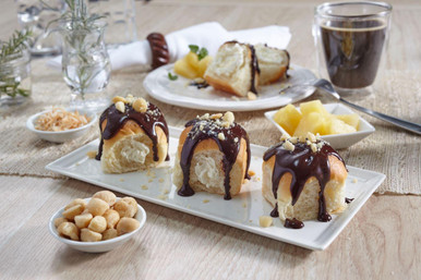 Pineapple Macadamia Nut Cream Puffs