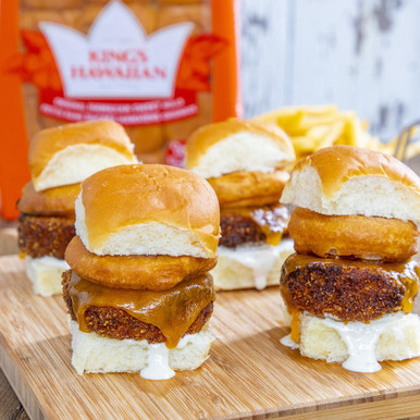 Cajun Chicken Onion Ring Sliders