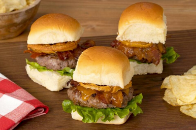 Western Bacon Cheeseburger Slider