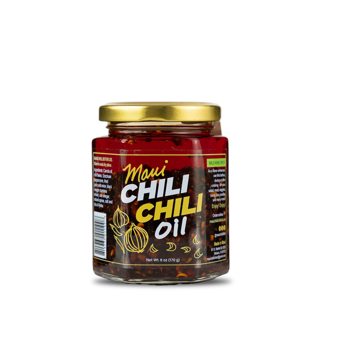 Mild Kine Spicy Maui Chili Chili Oil, 6 oz
