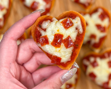 Heart Shaped Mini Pizza