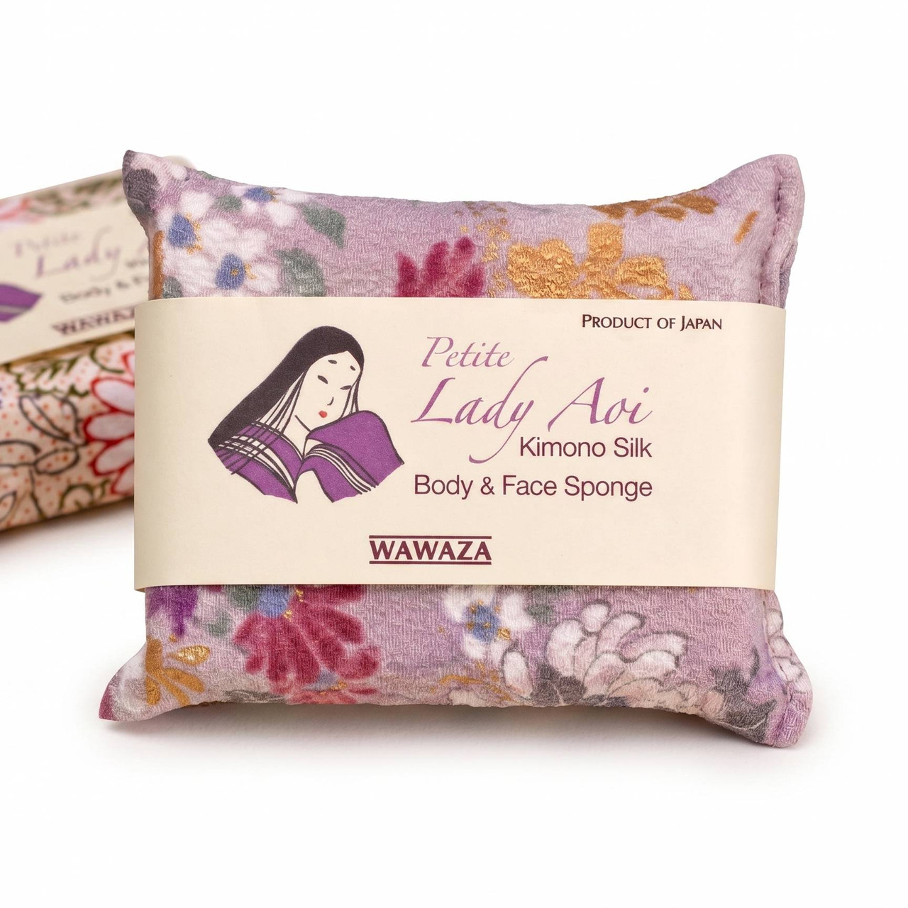 Petite Lady Aoi Kimono-silk Body and Face Sponge - WAWAZA
