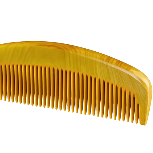 Japanese tsuge wood comb with smooth, seamless, anti-static teeth.