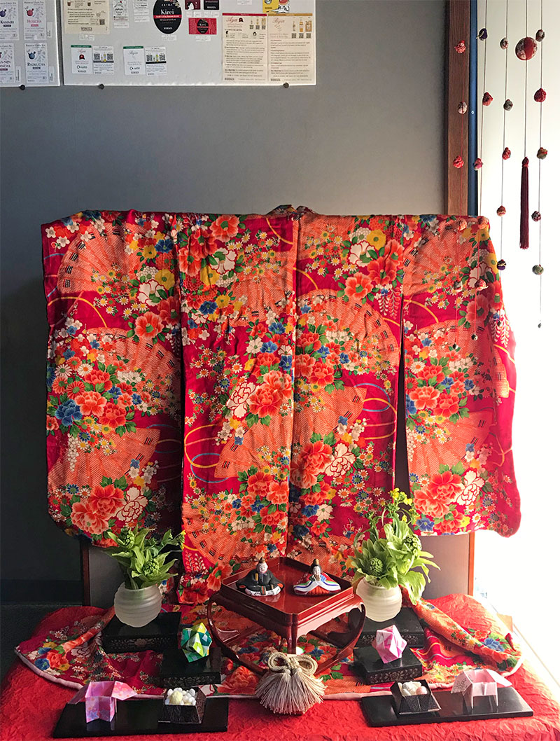 The kimono in the photos is almost 70 years old