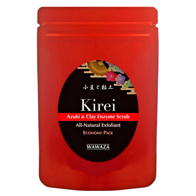 Kirei Azuki and Clay Enzyme Facial Exfoliant Economy Pack - WAWAZA