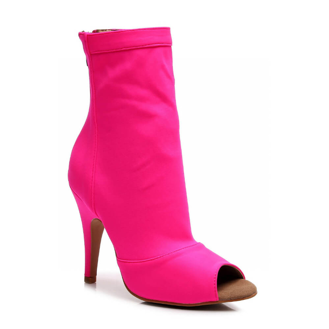 Rhia Pink Pu Bow Pointed Toe Stiletto Ankle Boots | Public Desire