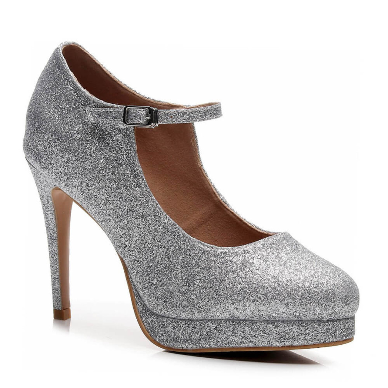 Buy Women Silver Party Pumps Online | SKU: 54-4876-27-36-Metro Shoes