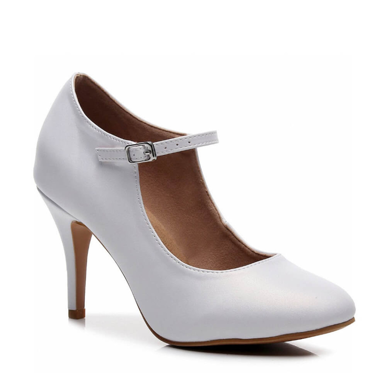 Platform Double Strap Mary Jane White Patent Pumps Adult Women Shoes Heels  5/6 | eBay