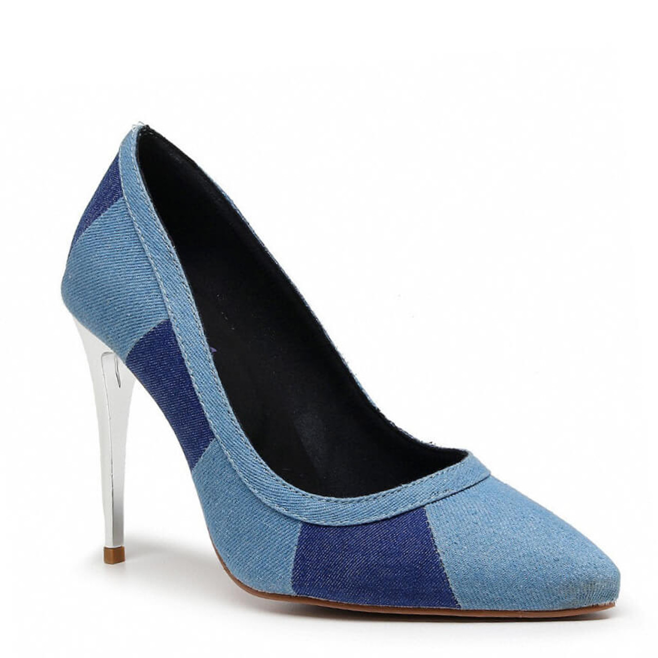 Denim Blue Pointed Toe Stiletto Sandals Women's Slingback Thin Heels Pumps  Sexy Cutouts Office Lady Shoes - Star Traders at Rs 6999.00, Visakhapatnam  | ID: 2851814565091