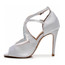 Brittanee - Made To Order - White Satin Crystal Embellished Bridal Heels