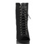 Silesi - Vegan Suede Lace Up Chunky Heel Ankle Boot - CBC1911