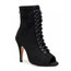Sierralynn - Made to Order - Black Vegan Suede Lace Up Ankle Boot
