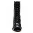 Moment - By Kiira Harper - Open Toe Lace Up Bootie - 3.5, 4, 4.2 inch Stiletto - Black