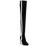 Speechless Thigh High - By Kiira Harper - Made to Order - Open Toe Vegan Suede Stretch Boot