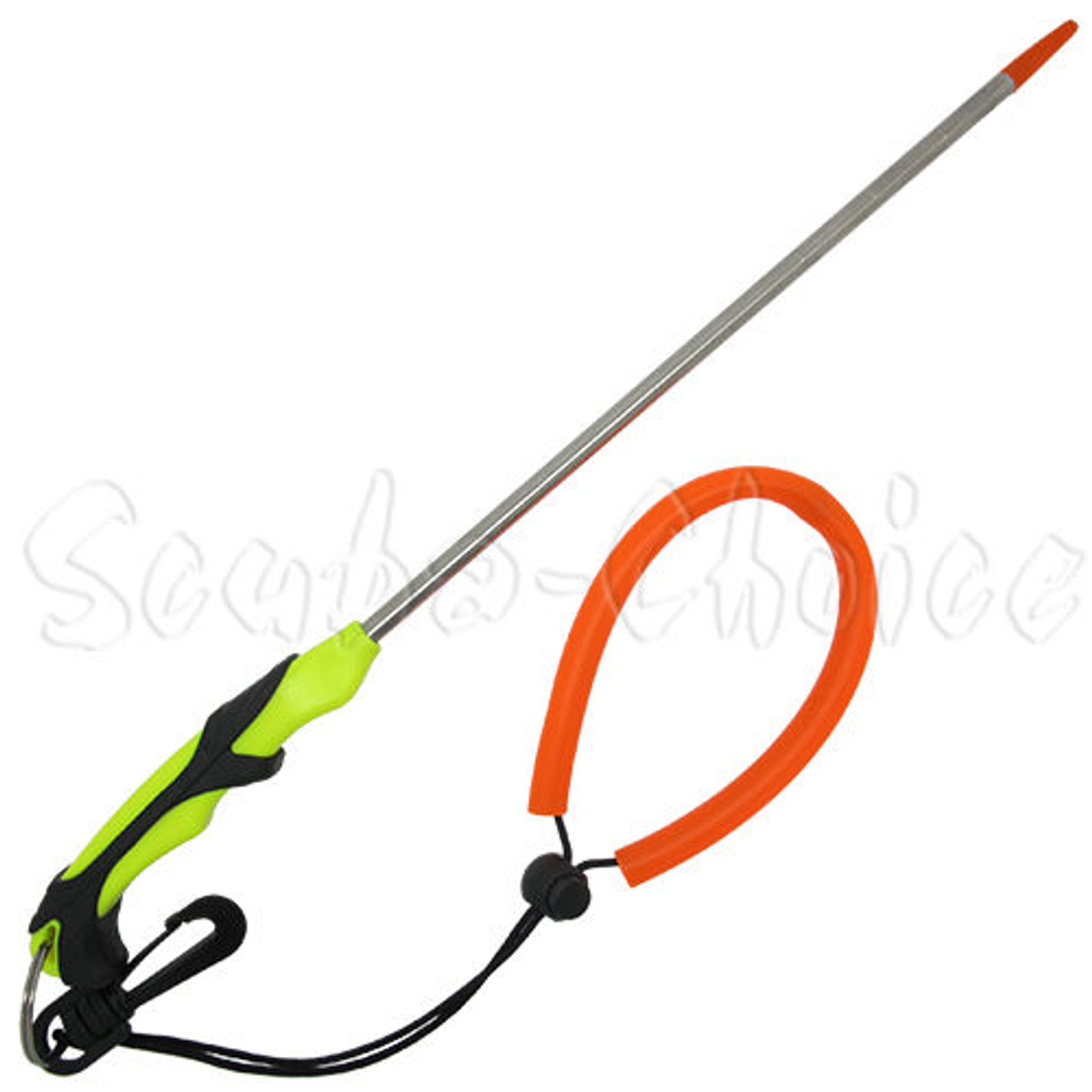 Scuba Choice 13-3/4 Stainless Steel Lobster Tickle Stick with Clip and Lanyard (Yellow)