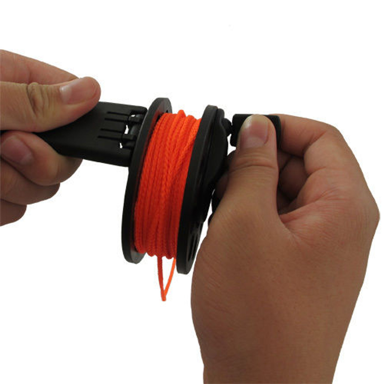 Scuba Diving Compact Finger Spool with Plastic Handle 65ft - Orange Line -  scubachoice