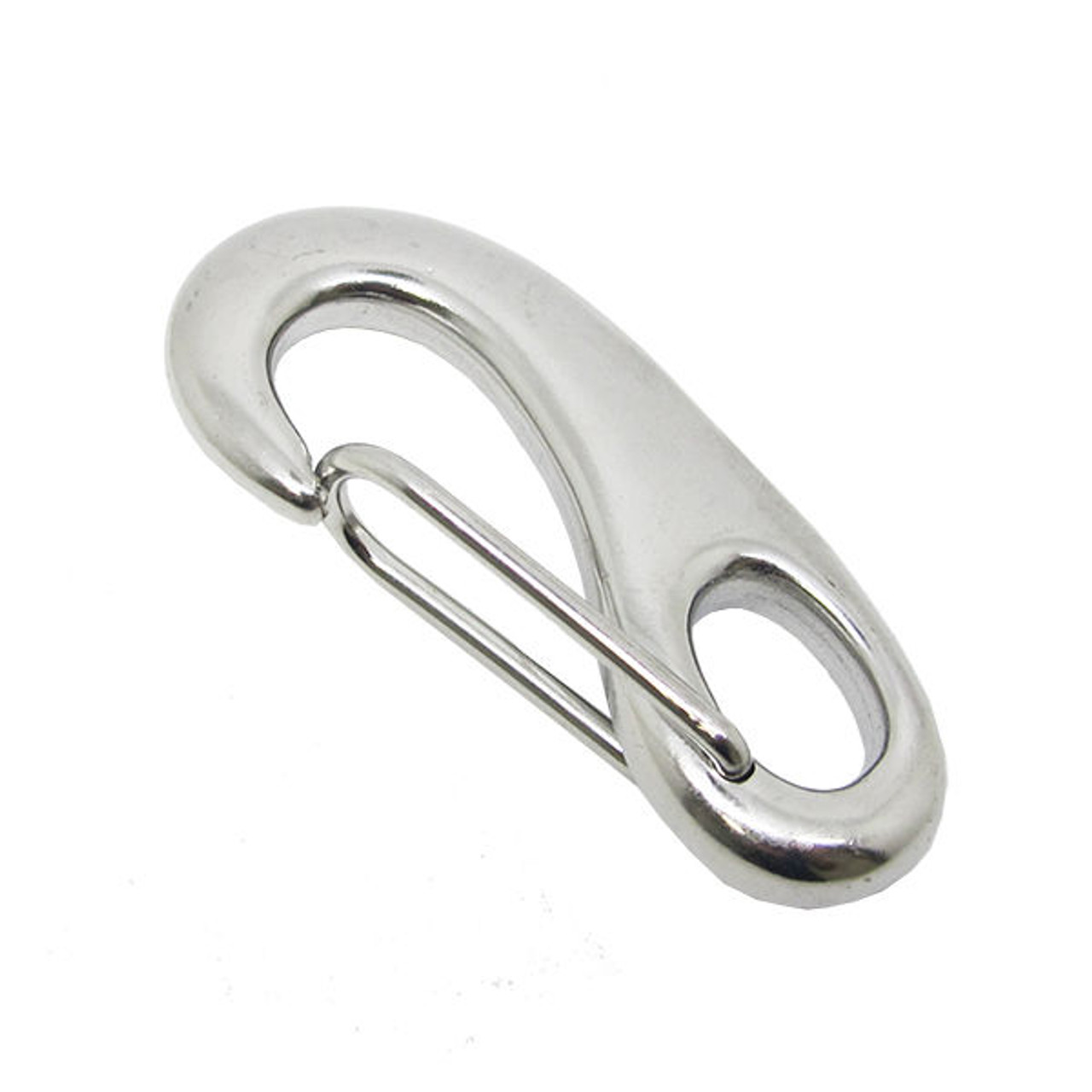 Stainless Steel Clasp Small Bean Style Fast Spring Hook Snap, 2-5/8 x  1-1/4