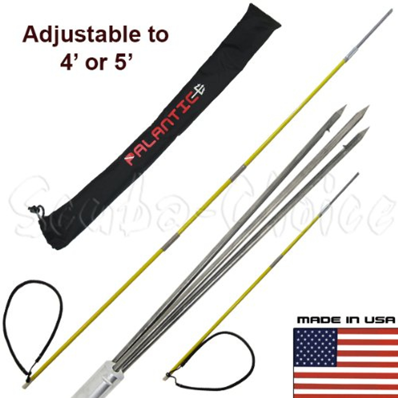 6' Travel Spearfishing 3Piece Pole Spear 3 Prong Paralyzer