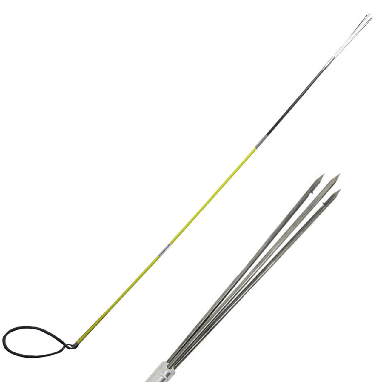 Scuba Choice Carbon Fiber 7' Travel Spearfishing 2 Pole Spear Single  Flopper Hawaiian Sling