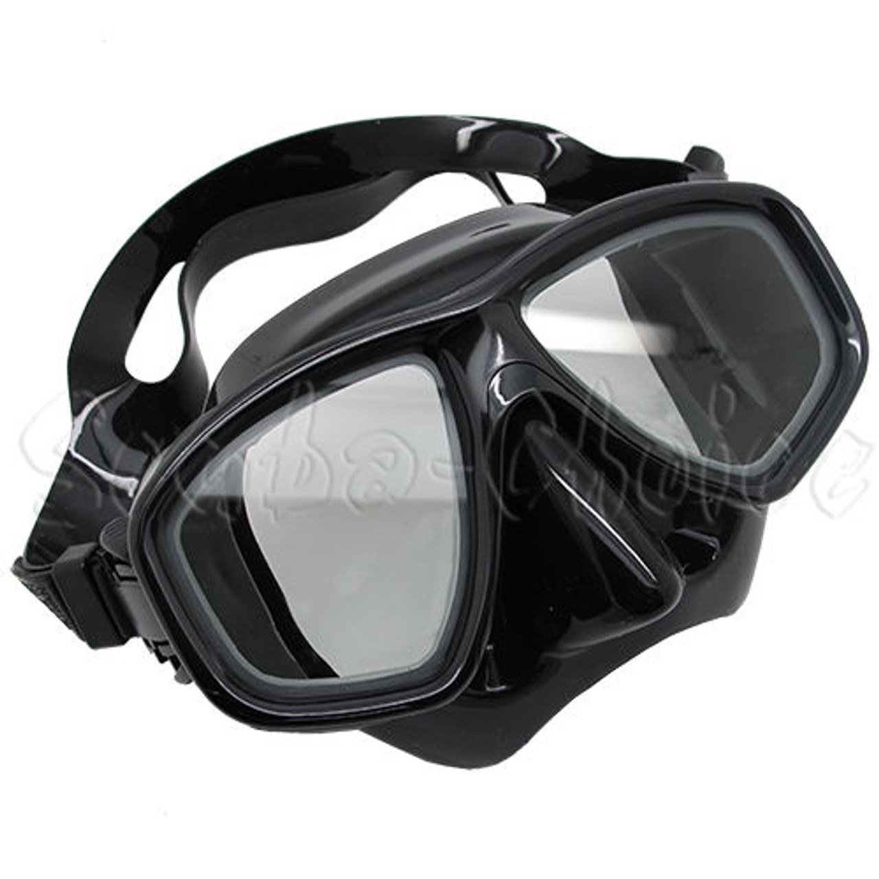 Scuba Black Dive Mask Nearsighted Prescription RX Optical Lenses (-9.0)