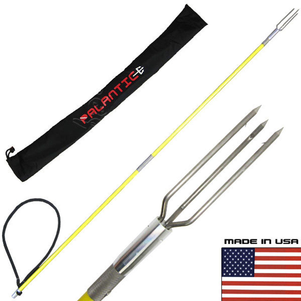 4.5' Travel Two Piece Spearfishing Fiber Glass Pole Spear w/ Lionfish Tip &  Bag - scubachoice