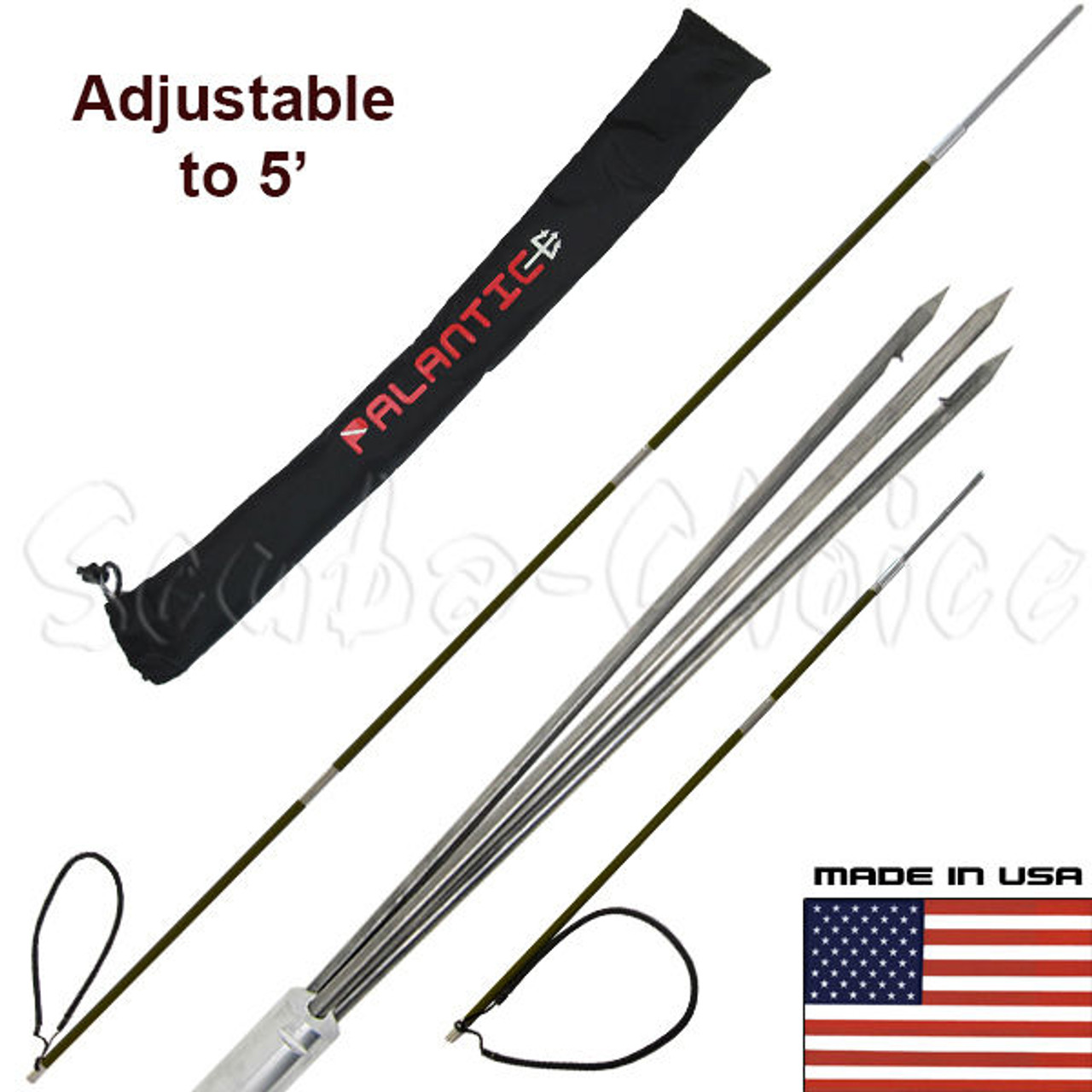 Scuba Choice 7' Travel Spearfishing Two Piece Fiber Glass Pole Spear 1  Prong Single Barb Tip : : Sports & Outdoors