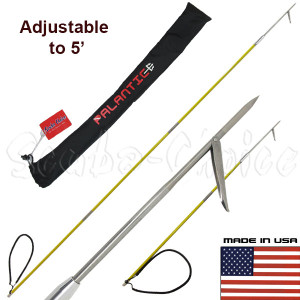 Hybrid Hawaiian Sling 7' Travel Spearfishing 3-Piece Pole Spear Single Barb  Tip - scubachoice