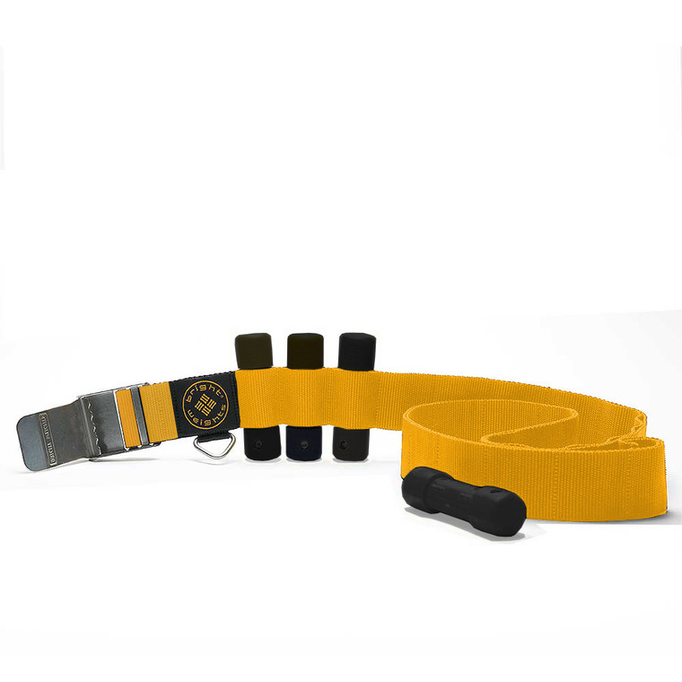 Scuba Diving Yellow Weight Belt w/4PCs Black Slug Weights Set