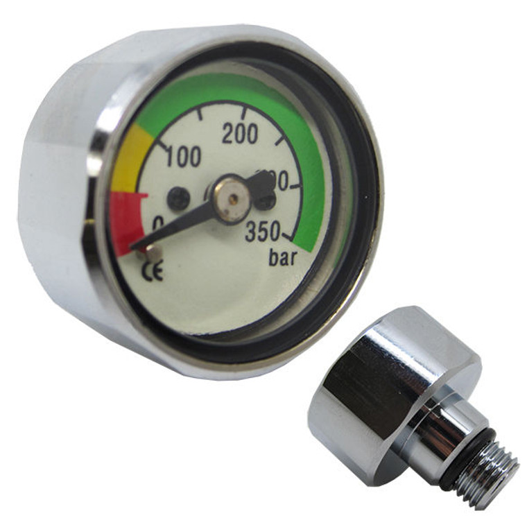 Scuba Diving Pony Bottle Pressure Gauge w/ 350 BAR