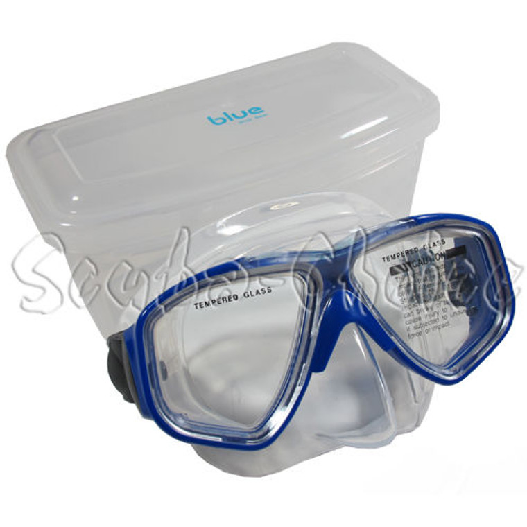 Scuba Blue Isla Low volume Free Dive Blue Silicone Mask with Box