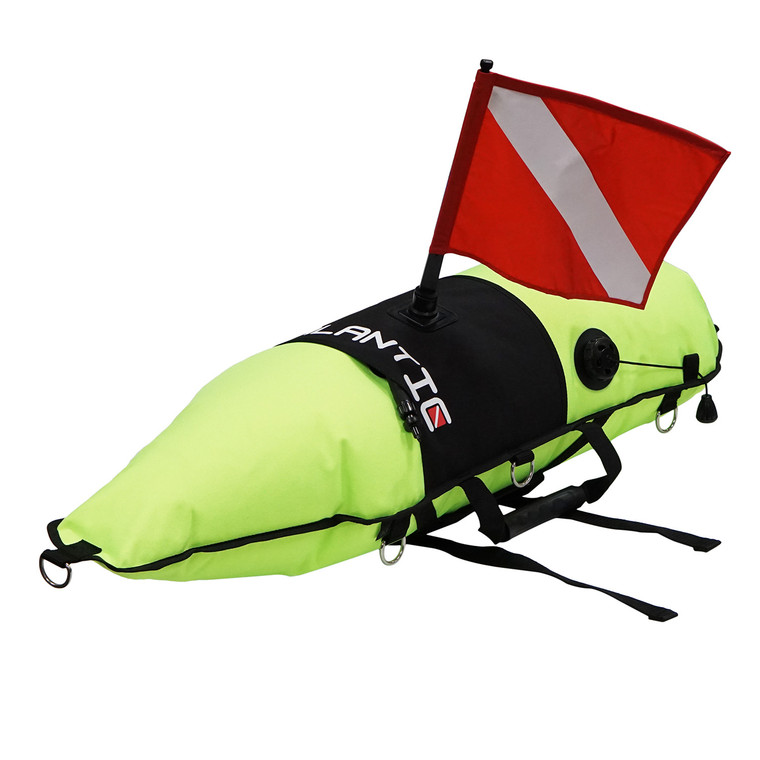 Scuba Choice Diving Spearfishing Torpedo Float w/ Oral Inflator & Dive Flag
