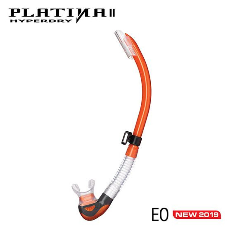 Tusa Platina Hyperdry Ii Scuba Diving Snorkel -  Energy Orange